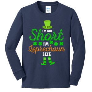 I'm Not Short I'm Leprechaun Size St Patrick's Day Kids Long Sleeve Shirt