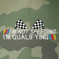 Im Not Speeding Im Qualifying Funny Good Racer Legacy Tie Dye Trucker Hat