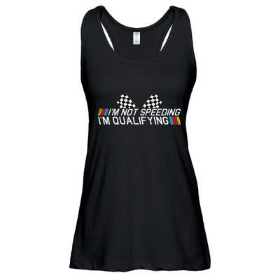 Im Not Speeding Im Qualifying Funny Good Racer Ladies Essential Flowy Tank
