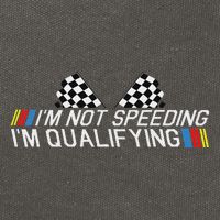 Im Not Speeding Im Qualifying Funny Good Racer Cotton Canvas Backpack