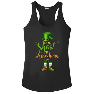 I'm Not Short Leprechaun Size St Patricks Day Funny Ladies PosiCharge Competitor Racerback Tank