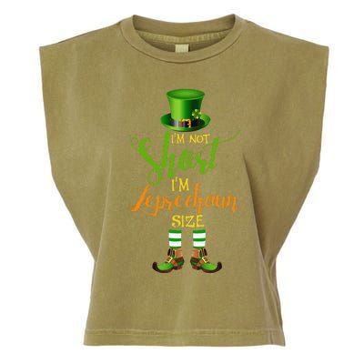 I'm Not Short Leprechaun Size St Patricks Day Funny Garment-Dyed Women's Muscle Tee