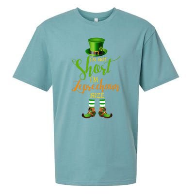 I'm Not Short Leprechaun Size St Patricks Day Funny Sueded Cloud Jersey T-Shirt