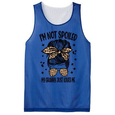 I'm Not Spoiled My Granny Just Loves Me Funny Mom Gift Mesh Reversible Basketball Jersey Tank