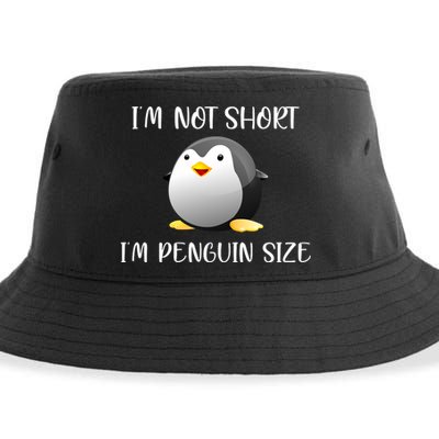 Im Not Short Im Penguin Size Sustainable Bucket Hat