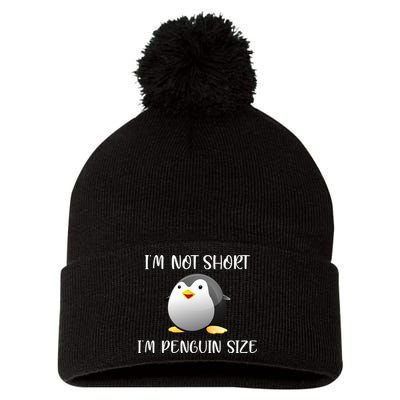 Im Not Short Im Penguin Size Pom Pom 12in Knit Beanie