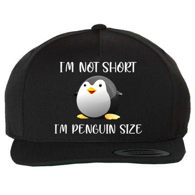 Im Not Short Im Penguin Size Wool Snapback Cap