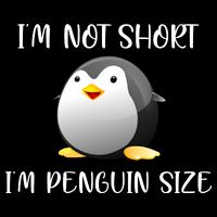 Im Not Short Im Penguin Size Zip Tote Bag