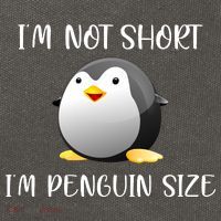 Im Not Short Im Penguin Size Cotton Canvas Backpack