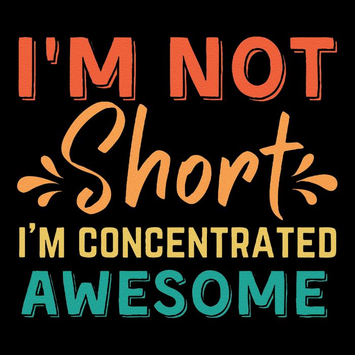 IM Not Short IM Just Concentrated Awesome Funny Flat Bill Trucker Hat