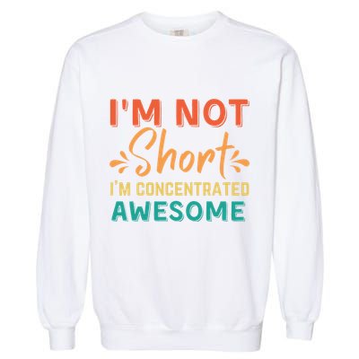 IM Not Short IM Just Concentrated Awesome Funny Garment-Dyed Sweatshirt