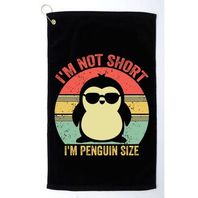 IM Not Short IM Penguin Size Funny Penguin Vintage Animals Gift Golf Towel