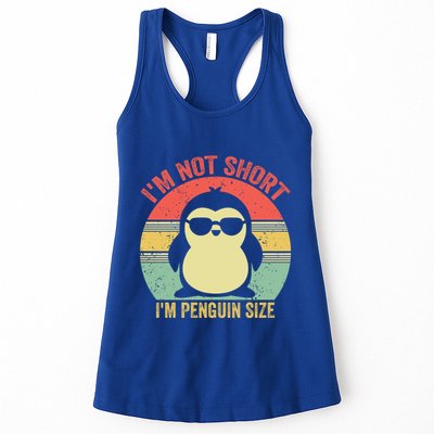IM Not Short IM Penguin Size Funny Penguin Vintage Animals Gift Womens Tank Top