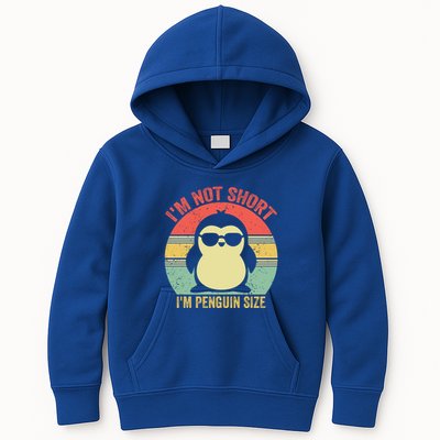 IM Not Short IM Penguin Size Funny Penguin Vintage Animals Gift Kids Hoodie