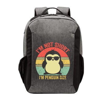 IM Not Short IM Penguin Size Funny Penguin Vintage Animals Gift Vector Backpack