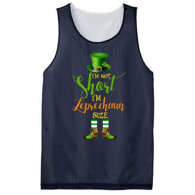 I'm Not Short Leprechaun Size St Patricks Day Funny Mesh Reversible Basketball Jersey Tank