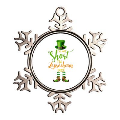 I'm Not Short Leprechaun Size St Patricks Day Funny Metallic Star Ornament