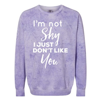 Im Not Shy I Just Dont Like You Gift Colorblast Crewneck Sweatshirt