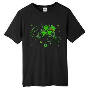 Irish Nurse St Patricks Day Shamrock Stethocsope Tall Fusion ChromaSoft Performance T-Shirt