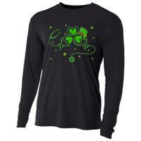 Irish Nurse St Patricks Day Shamrock Stethocsope Cooling Performance Long Sleeve Crew