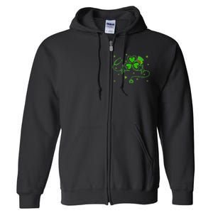 Irish Nurse St Patricks Day Shamrock Stethocsope Full Zip Hoodie