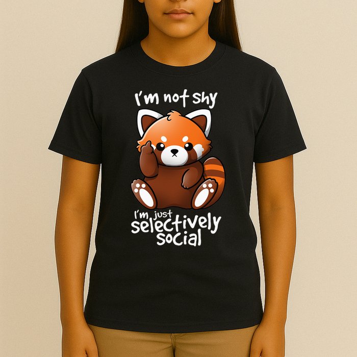 Im Not Shy Im Just Selectively Social Red Panda Antisocial T-Shirt