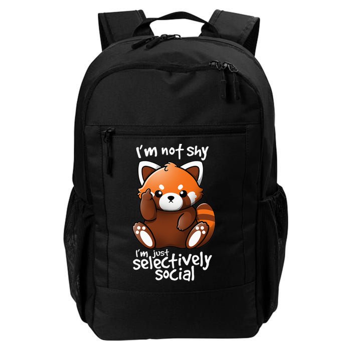 Im Not Shy Im Just Selectively Social Red Panda Antisocial Daily Commute Backpack