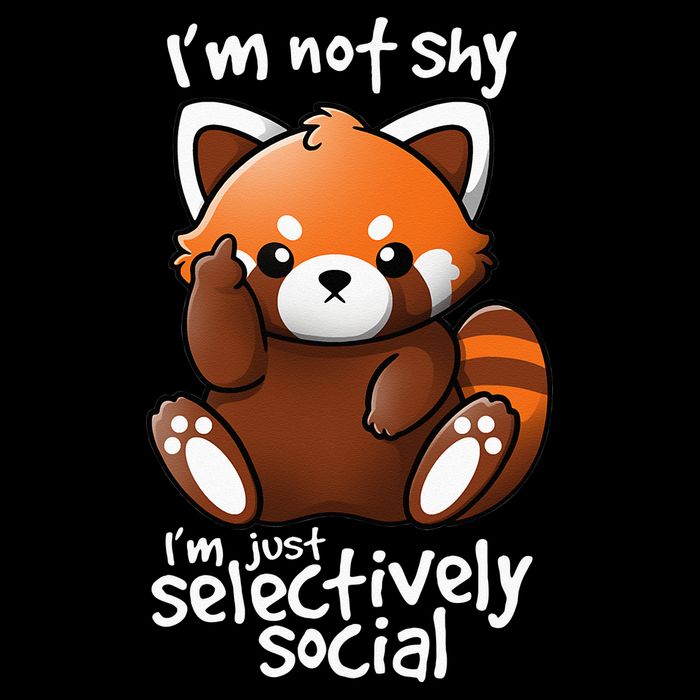 Im Not Shy Im Just Selectively Social Red Panda Antisocial Daily Commute Backpack
