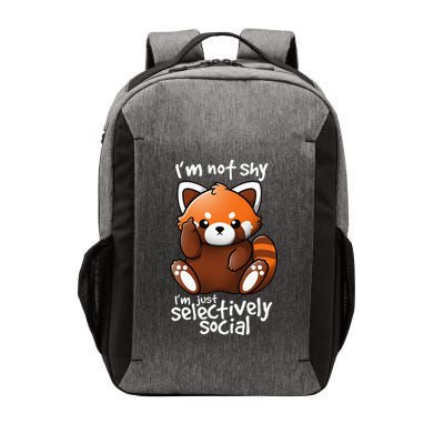 Im Not Shy Im Just Selectively Social Red Panda Antisocial Vector Backpack