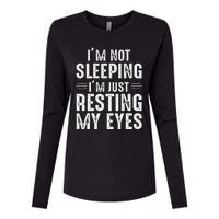 Im Not Sleeping Im Just Resting My Eyes Dad Joke Womens Cotton Relaxed Long Sleeve T-Shirt