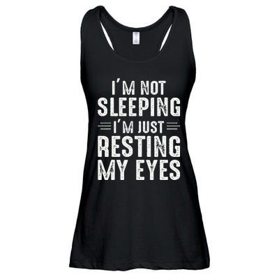 Im Not Sleeping Im Just Resting My Eyes Dad Joke Ladies Essential Flowy Tank