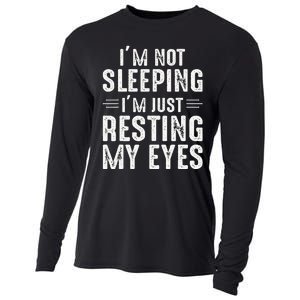 Im Not Sleeping Im Just Resting My Eyes Dad Joke Cooling Performance Long Sleeve Crew