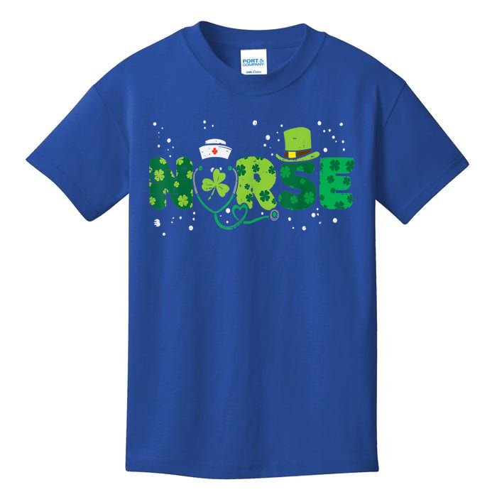 Irish Nurse Stethoscope Scrub St Patricks Day Nurses Gift Kids T-Shirt