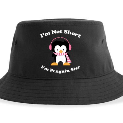 I'm Not Short I'm Penguin Size Sustainable Bucket Hat