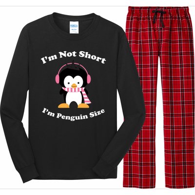 I'm Not Short I'm Penguin Size Long Sleeve Pajama Set