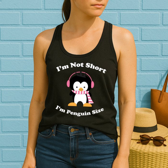 I'm Not Short I'm Penguin Size Womens Tank Top