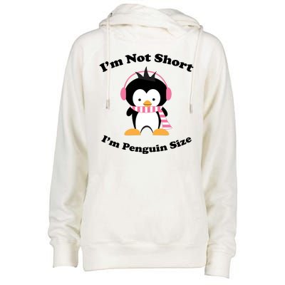 I'm Not Short I'm Penguin Size Womens Funnel Neck Pullover Hood