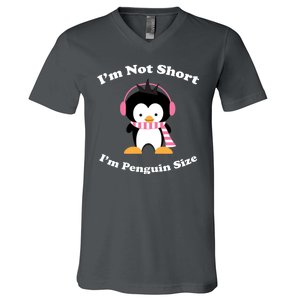 I'm Not Short I'm Penguin Size V-Neck T-Shirt