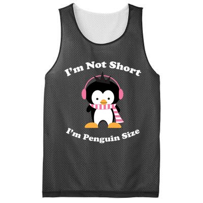 I'm Not Short I'm Penguin Size Mesh Reversible Basketball Jersey Tank