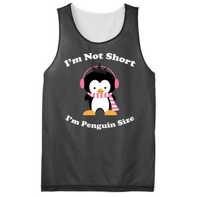 I'm Not Short I'm Penguin Size Mesh Reversible Basketball Jersey Tank