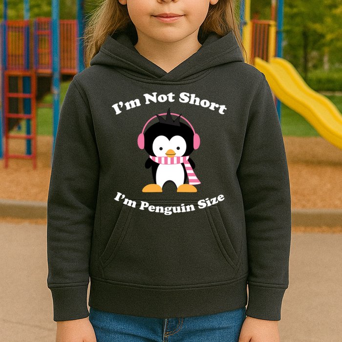 I'm Not Short I'm Penguin Size Kids Hoodie