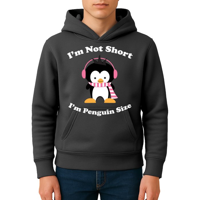 I'm Not Short I'm Penguin Size Kids Hoodie