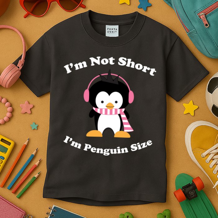 I'm Not Short I'm Penguin Size Kids T-Shirt