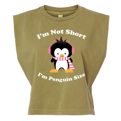 I'm Not Short I'm Penguin Size Garment-Dyed Women's Muscle Tee