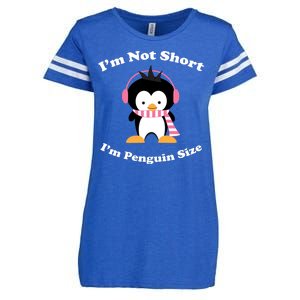 I'm Not Short I'm Penguin Size Enza Ladies Jersey Football T-Shirt