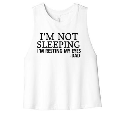 I'm Not Sleeping I'm Resting My Eyes Women's Racerback Cropped Tank