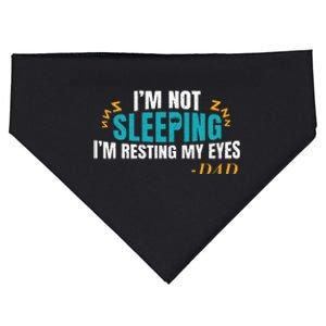 I'm not sleeping I'm Just Resting My Eyes Funny Dad Quote USA-Made Doggie Bandana