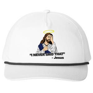 I Never Said That Funny Jesus Christian Snapback Five-Panel Rope Hat