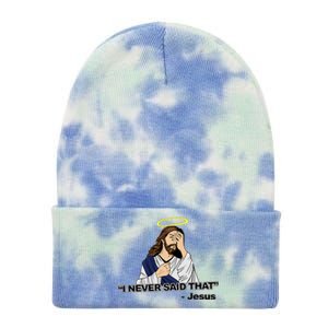 I Never Said That Funny Jesus Christian Tie Dye 12in Knit Beanie