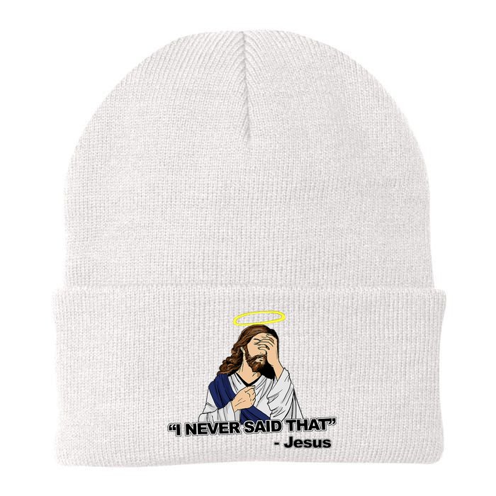 I Never Said That Funny Jesus Christian Knit Cap Winter Beanie